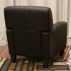 Stacie Dark Brown Leather Modern Club Chair - WI-A-150-206