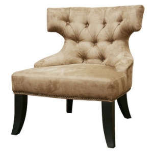 Taft Microfiber Wing Chair - Tan 