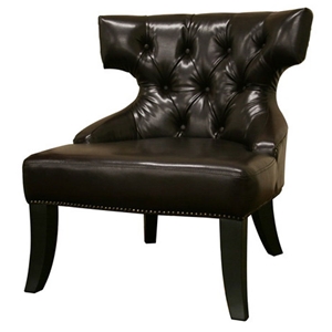 Taft Leather Wing Chair 