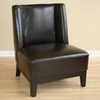 Terence Low-Slung Dark Brown Leather Chair - WI-A-179-001