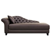 Josephine Brown Leather Victorian Chaise - WI-A-681-DU206
