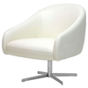 Balmorale Ivory Leather Swivel Chair - WI-A-729-8143