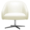 Balmorale Ivory Leather Swivel Chair - WI-A-729-8143