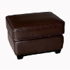 Anton Full Leather Ottoman in Dark Brown - WI-A-75-J001