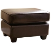 Anton Full Leather Ottoman in Dark Brown - WI-A-75-J001
