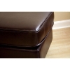 Anton Full Leather Ottoman in Dark Brown - WI-A-75-J001