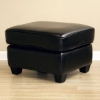 Anton Full Leather Ottoman in Black - WI-A-75-J023