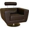Swivel-Action Club Chair - Dark Brown - WI-A-92-P8004-DARK-BROWN