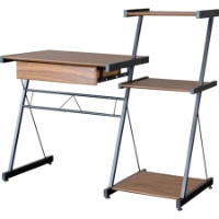 New Semester Computer Desk - Coffee, Black