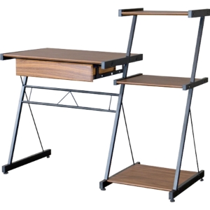 New Semester Computer Desk - Coffee, Black 