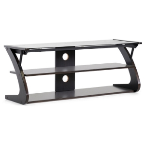 Sculpten 45'' TV Stand - Tempered Glass Top, Black Steel Support 