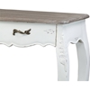 Bourbonnais 1 Drawer Console Table - White, Light Brown - WI-ACT9VO-M-B-CA
