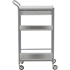 Bisanti 1 Drawer Trolley Cart - White, Chrome - WI-AKING-59869