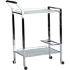 Contino Metal Tempered Glass Serving Trolley - Chrome - WI-AKING-59999