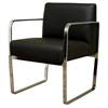Meg Black Leather Chair - WI-ALC-1120-BLK