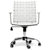 Vittoria Adjustable Swivel Office Chair - Tilt, Casters, White Leather - WI-ALC-1866C-WHITE-OC