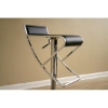 Yayaku Modern Bar Stool - Chrome, Black Leather - WI-ALC-2215