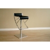 Yayaku Modern Bar Stool - Chrome, Black Leather - WI-ALC-2215