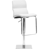 Helsinki Swivel Bar Stool - Adjustable Height, White