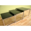 Allisyn Black Glass Nesting Tables - WI-ALG-9026-Black