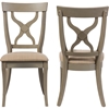Balmoral X-Back Dining Side Chair - Light Gray, Antique Oak (Set of 2) - WI-ALR-13312-GRAY