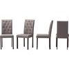 Gardner Fabric Upholstered Dining Chair - Button Tufted, Gray (Set of 4) - WI-ANDREW-DC-10-BUTTONS-GRAY