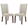 Anne Dining Chair - Dark Brown Legs, Beige Twill Fabric - WI-ANNE-DINING-CHAIR-BEIGE-107-661