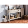 Arte 2 Drawers Console Table - 1 Shelf, White and Natural - WI-ARE8VM-M-B-LX