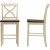 Ashton Counter Height Pub Chair - Buttermilk and Walnut Brown (Set of 2) - WI-ASHTON-BUTTERMILK-WALNUT-BS