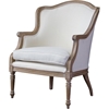 Charlemagne Accent Chair - White, Brown Ash - WI-ASS292MI-ASH2