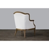 Charlemagne Accent Chair - White, Brown Oak - WI-ASS292MI-CG4