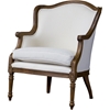 Charlemagne Accent Chair - White, Brown Oak - WI-ASS292MI-CG4