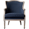 Charlemagne Striped Accent Chair - Black, Gray - WI-ASS378MI-CG4