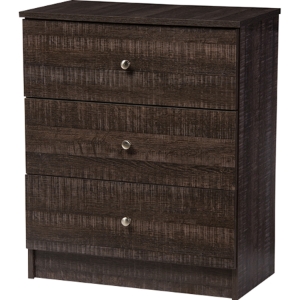 Decon 3 Drawers Storage Chest - Brown 