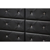 Luminescence Faux Leather Dresser - 6 Drawers, Black - WI-BBT2030-DRESSER-BLACK