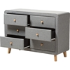 Jonesy Upholstered 6 Drawers Dresser - Gray - WI-BBT2041-GRAY-DRESSER-800F
