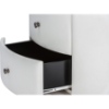 Ritchie Faux Leather Oval 2 Drawers Nightstand - White - WI-BBT3067-WHITE-NS
