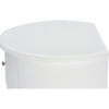 Ritchie Faux Leather Oval 2 Drawers Nightstand - White - WI-BBT3067-WHITE-NS