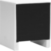 Frey Faux Leather Nightstand - 2 Drawers, White - WI-BBT3089-WHITE-NS