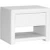 Massey Upholstered Nightstand - 1 Drawer, White - WI-BBT3092-WHITE-NS