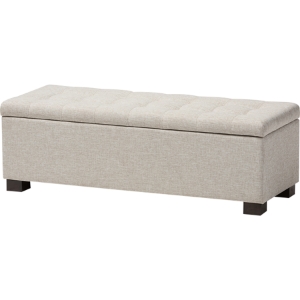 Roanoke Upholstered Storage Ottoman - Tufted 