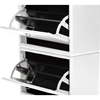 Petito 2 Tiers Faux Leather Shoe Cabinet - White - WI-BBT3113-2T-WHITE-SR