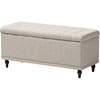 Kaylee Upholstered Storage Ottoman Bench - Button Tufted - WI-BBT3137-OTTO-H1217