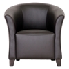 Jackson Club Chair - Dark Brown, Barrel Back, Thick Seat - WI-BBT5046-DARK-BROWN-CC