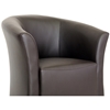 Jackson Club Chair - Dark Brown, Barrel Back, Thick Seat - WI-BBT5046-DARK-BROWN-CC