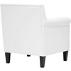 Thalassa Faux Leather Arm Chair - Nailhead, White - WI-BBT5114-WHITE-CC