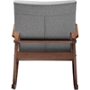 Agatha Upholstered Rocking Chair - Button Tufted, Gray - WI-BBT5179-GRAY-RC