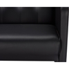 Jazz Faux Leather Club Chair - Button Tufted, Black - WI-BBT5186-BLACK-CC