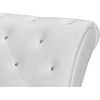 Pease Faux Leather Chaise Lounge - Crystal Button Tufted, White - WI-BBT5187-WHITE-CHAISE