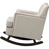 Bethany Fabric Upholstered Rocking Chair - Button Tufted, Light Beige - WI-BBT5189-LIGHT-BEIGE-RC